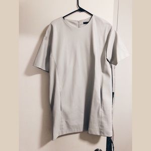 NEW Zara faux leather architectural mini dress